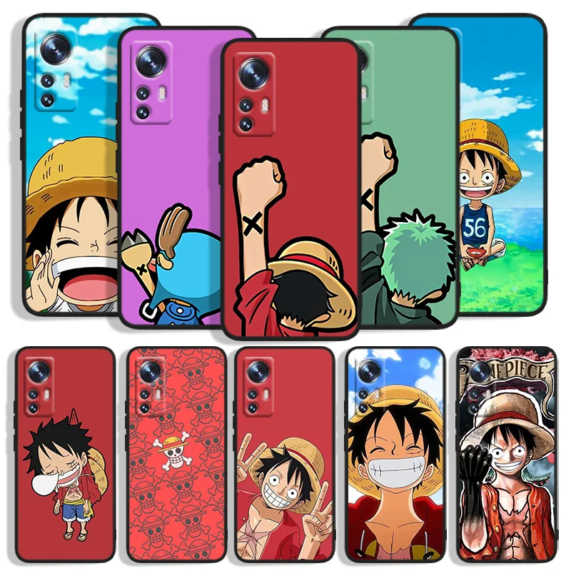 

Anime One Piece Luffy Zoro Phone Case For Xiao Mi 12X 12 11T 11i 11 10T 10S 10 9T 9 SE Lite Pro Ultra Note 10 Black Cover