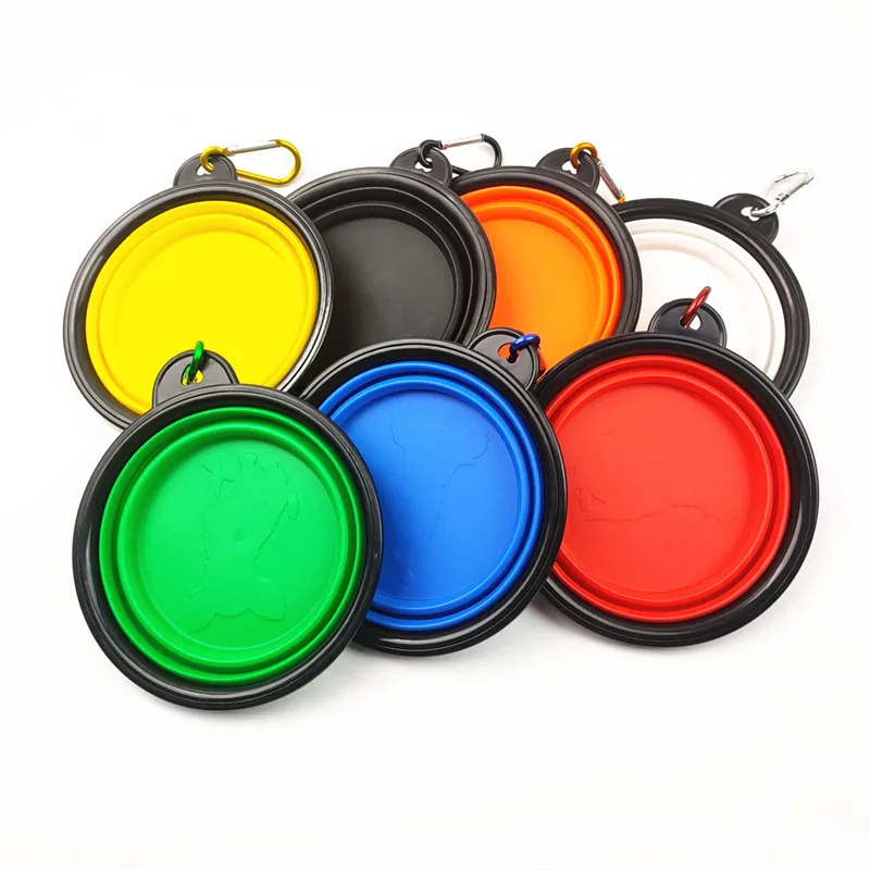 

2PC 350ml Collapsible Small Dog Folding Silicone Bowl Outdoor Travel Portable Puppy Food Water Drinking Container Feeder Dish