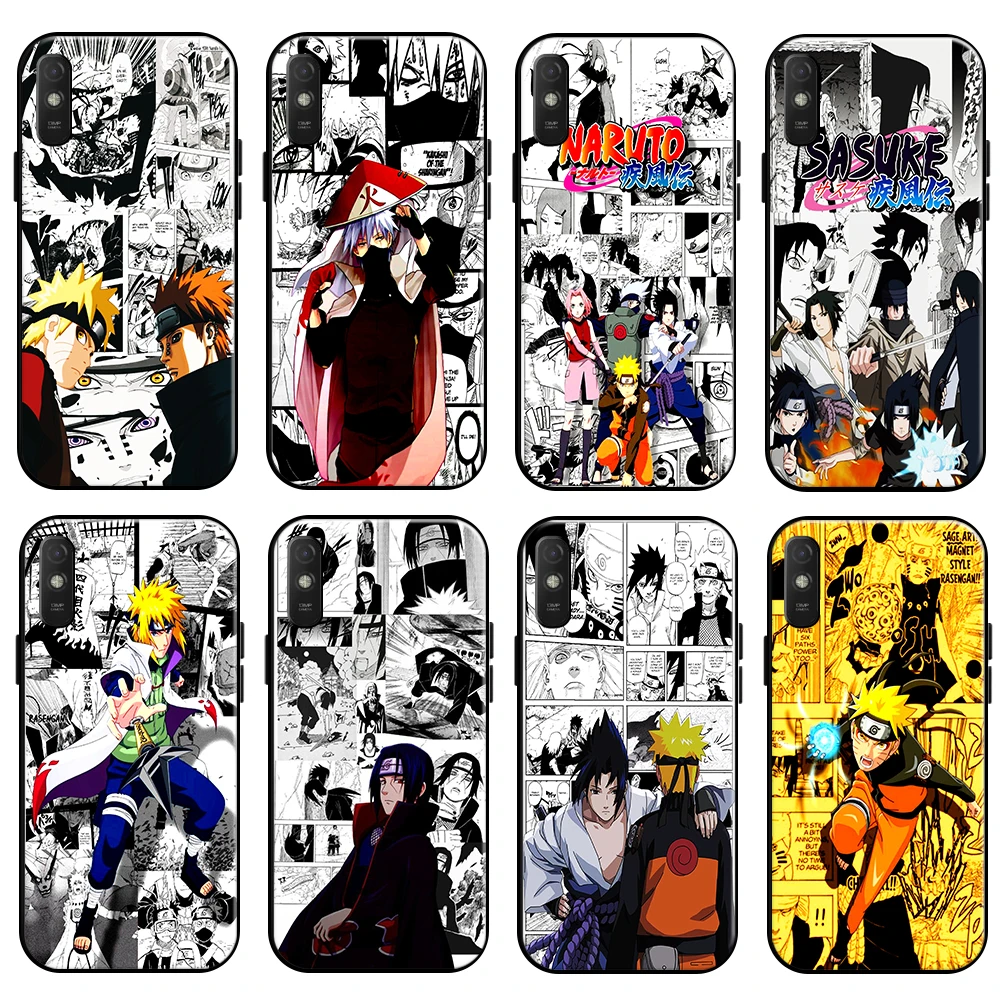 

Naruto Akatsuki Comics Phone Case For Xiaomi Redmi 9A For Redmi 9AT Case Liquid Silicon Silicone Cover TPU Soft Funda Carcasa