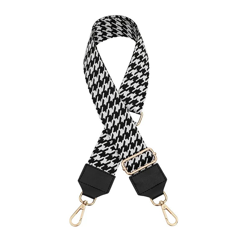 New Women Men Long Shoulder Bag Strap with Metal Leather Buckle Replacement Wide Cotton Nylon DIY Shoulder Bag Parts Accessories