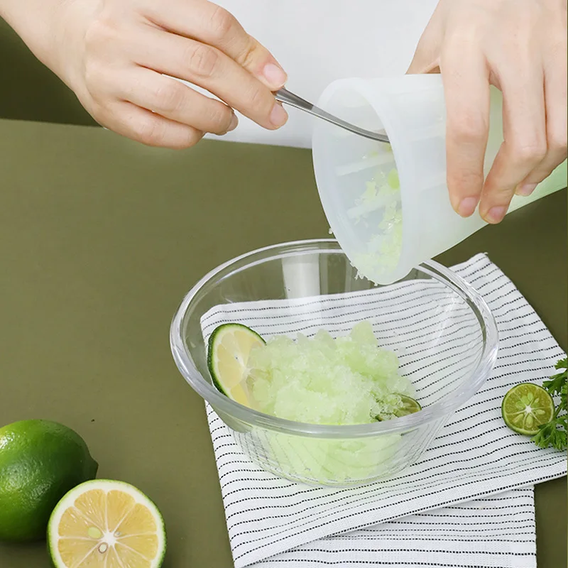 

150ML Ice Maker Smoothie Cup with Lid A Pinch Into Smoothie Ice Cubes Crushed Ice Tray Mold for Home Kitchen New