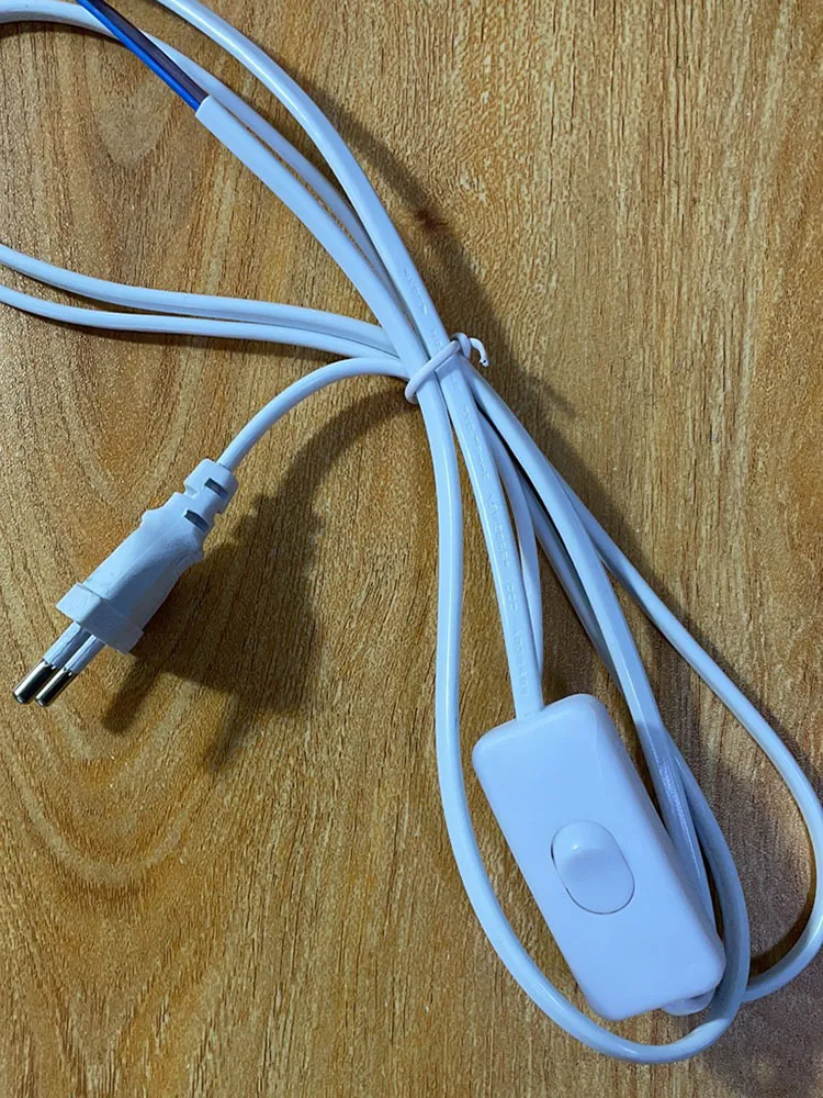 Cabo de Extensão Elétrica 1.8m com Tomada eu us Cabo de Alimentação Regulável ac 110v 220v para Luz de Parede Cabos de alimentação & de extensão