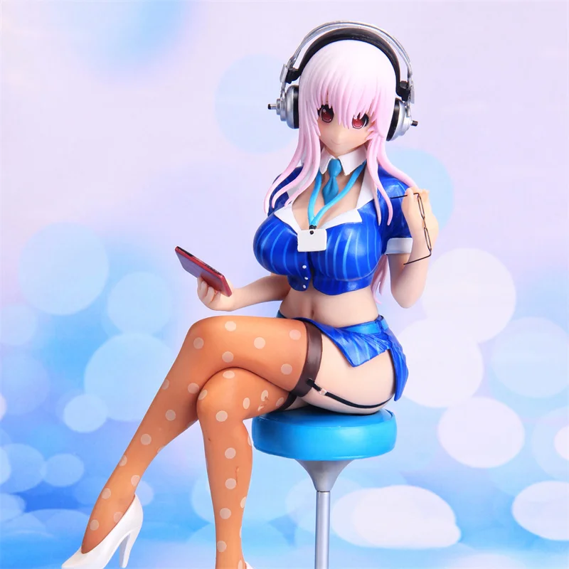 

Фигурки из аниме SoniComi Super Sonico 1/7, Офисная фигурка девушки Ver из ПВХ, фигурка сексуальной девушки, Коллекционная модель, игрушка, подарочные ук...