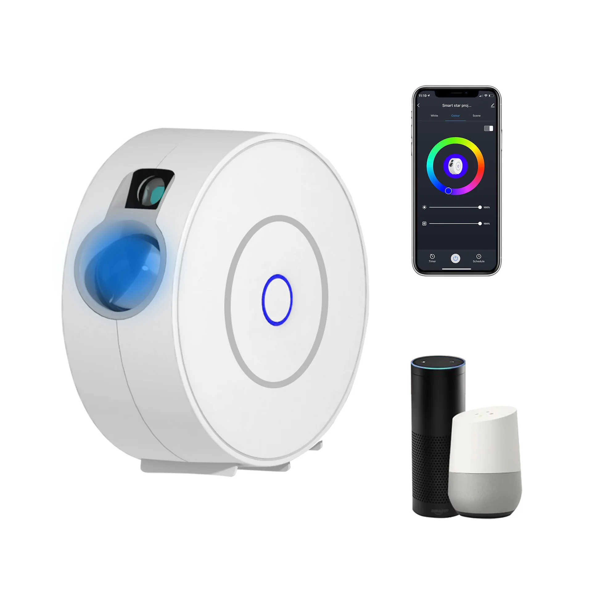 Умный проектор с Wi-Fi голосовым управлением и через приложение