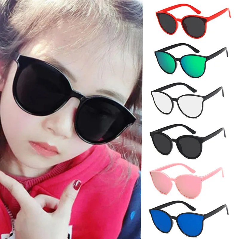 

Boys Girls Fashion Luxury Sunglasses Trendy Round Cat Eye Sunglasses Children Summer UV400 Protection Plastic Sun Glasses