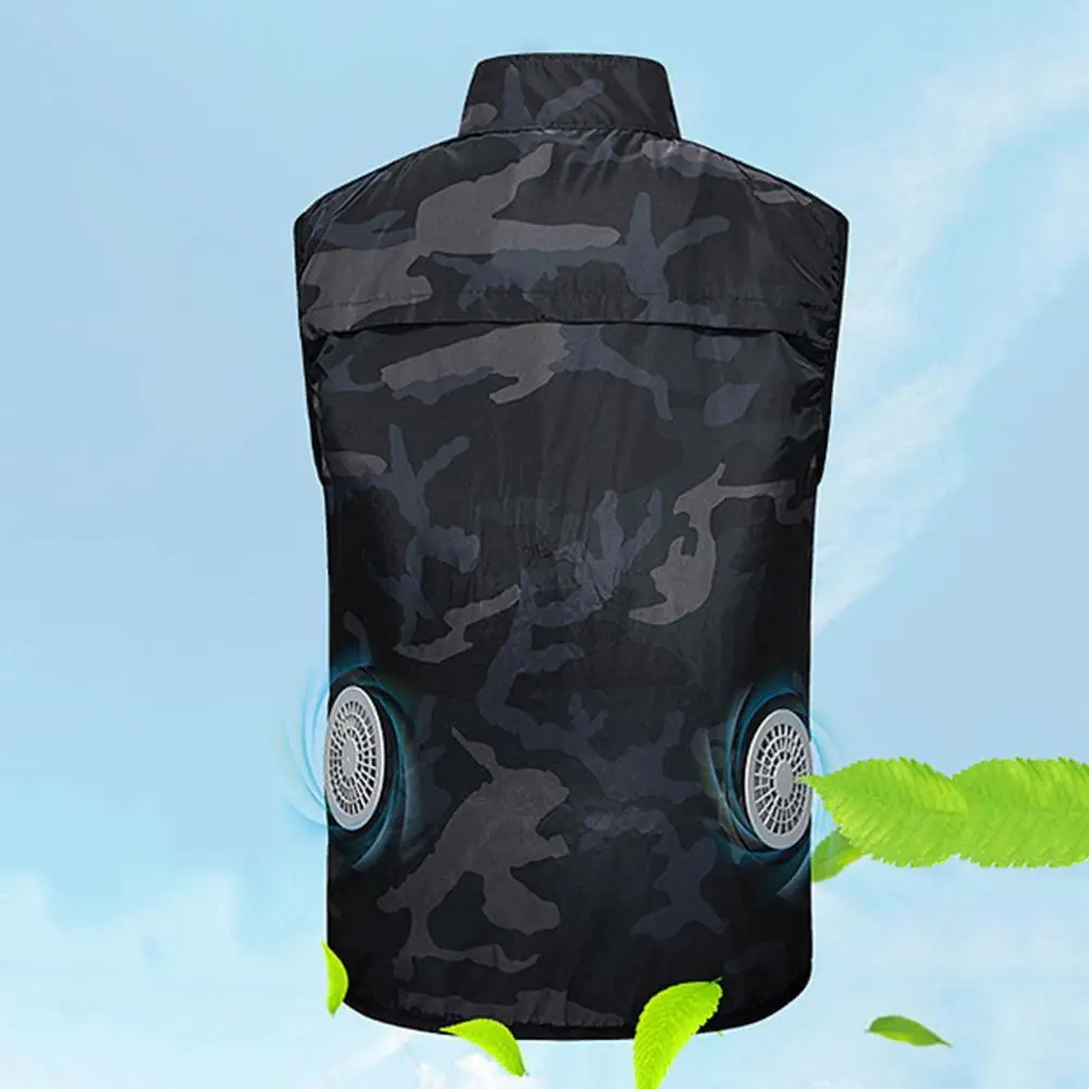 

Chic Summer Waistcoat Energy-saving Sweat Absorption Fan Cooling Vest Adjustable Wind Speed Men Vest
