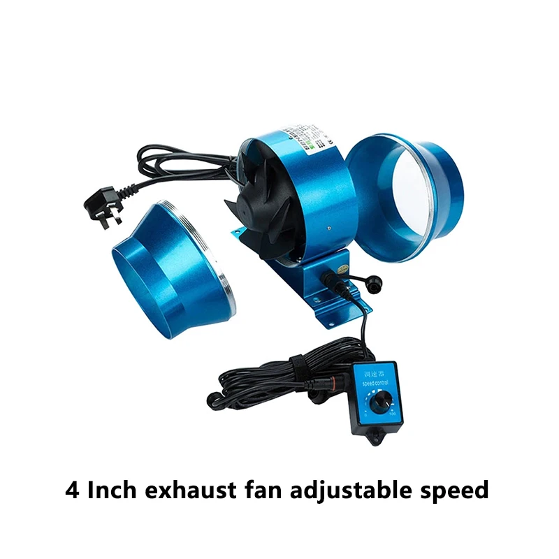 

4 Inch Exhaust Fan Adjustable Speed Duct Fan Garden Farmland Window Airflow Boost Air Ventilator Pipe Ventilation Extractor