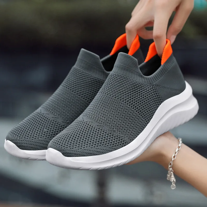 

Spring Summer Slip On Women Flat Shoes Knitting Sock Sneakers Ladies Plus Size Lovers Loafers Soft Outdoor Walking Woman Shoe