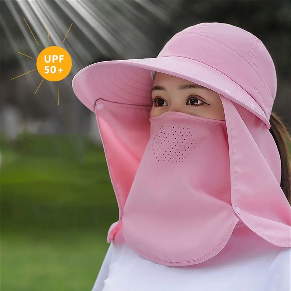 

Female All-match Anti-ultraviolet Wide Brim Cap Sun Hat Sunhat Face Cover Summer Hat