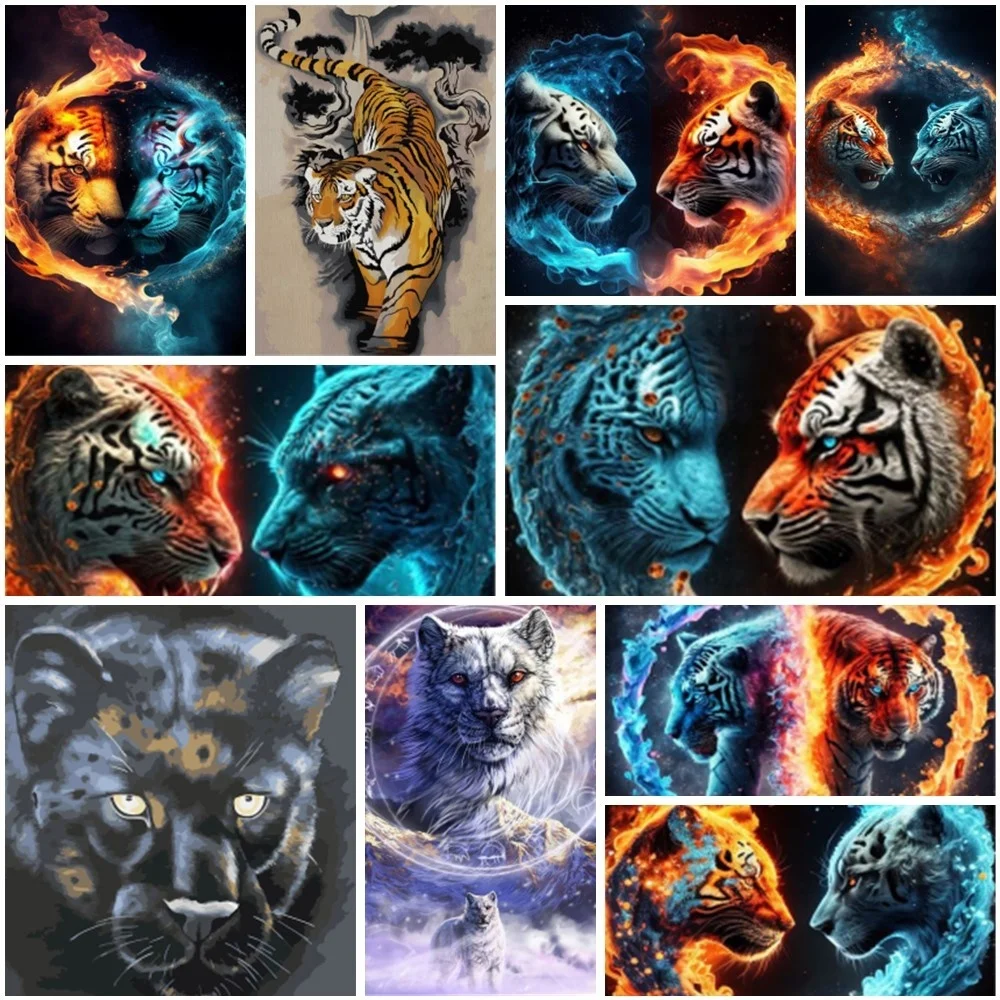 

Animal Tiger Paint By Numbers For Adults 20x30 DIY Crafts Kits For Adults Wall Art Mother's Gift Wholesale Dropshipping 2023 NEW