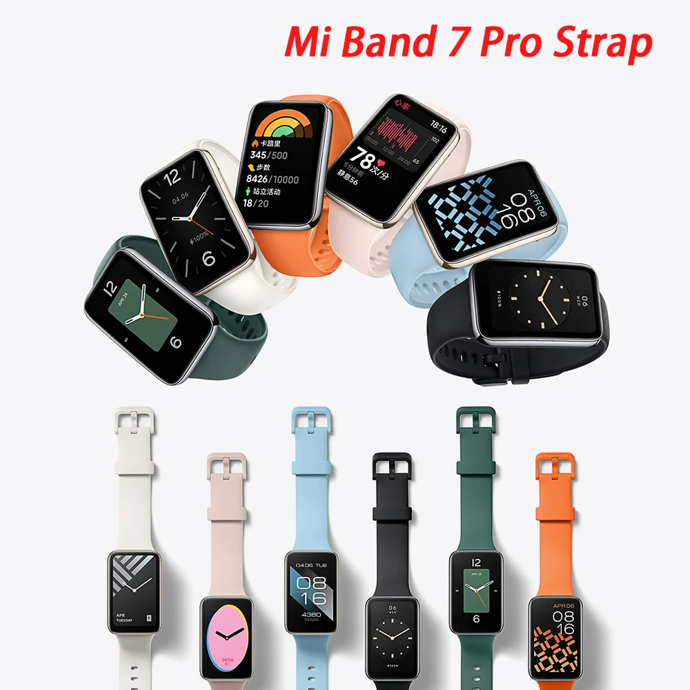 

Ремешок силиконовый для Xiaomi Mi Band 7 Pro, официальный браслет для камуфлы, Смарт-часы для Miband 7 Pro