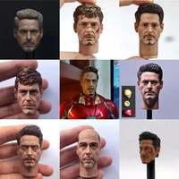 16 scale tony stark head sculpt male soldier head carving model doll toy for 12in action figure collections