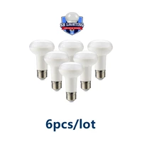 6pcs led r bulb 10w 220v e27 warm white light high quality for bathroom kitchen down light lighting