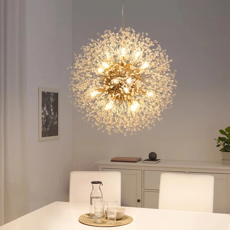 

Art Led Chandelier Pendant Lamp Light Room Decor Christmas Decoration Nordic Style Modern Simple Luxury Dandelion Creative Bar