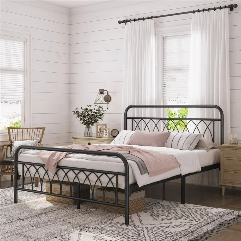 With Headboard And Footboard Queen Black  83 X 62.5 X 43.5'' Bedroom Furniture