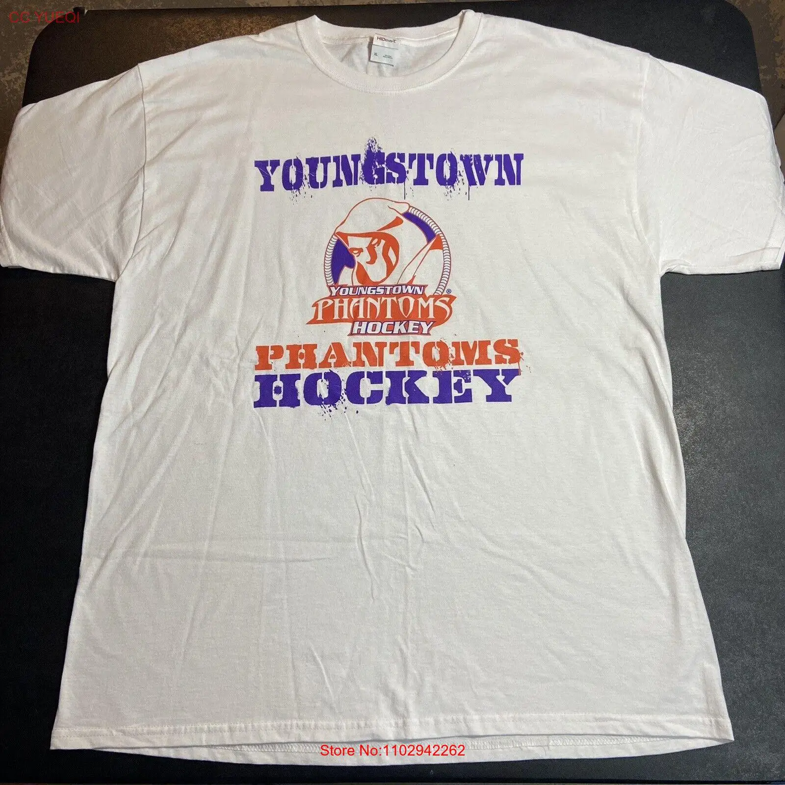 Белая футболка для хоккея Youngstown Phantoms размер XL