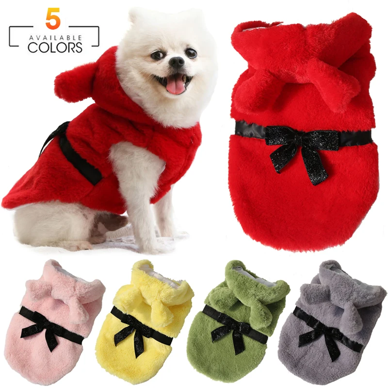 

Теплая Флисовая одежда для собак, милая Одежда для кошек, мягкая женская одежда для чихуахуа, свитер для собак, пуловер для французского бул...