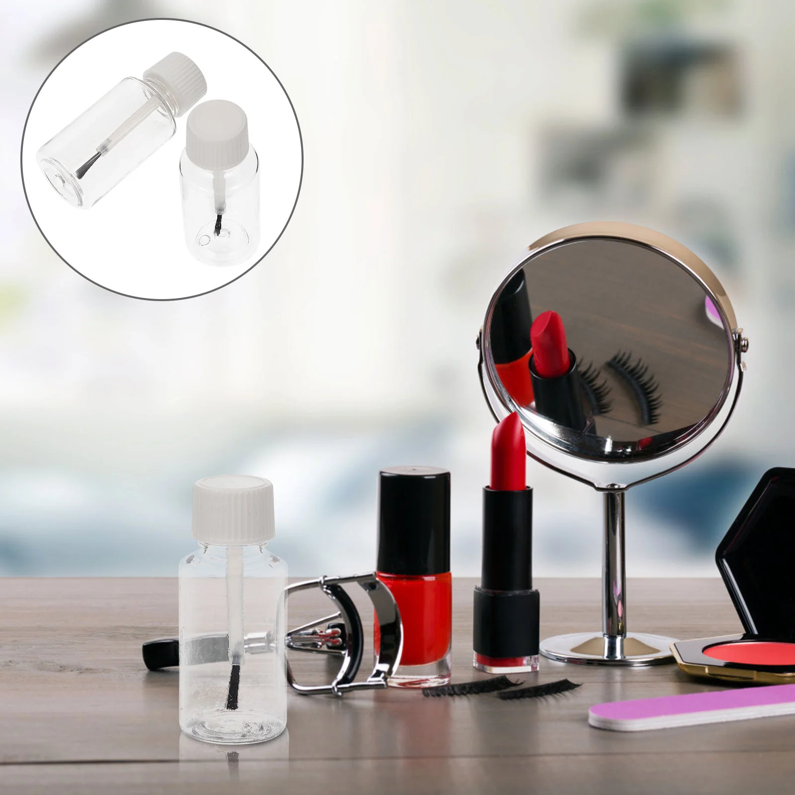 

Nail Polish Bottles Empty Bottle Brush Varnish Oil Essential Storage Manicure Holders Beauty Supplies Mini Container Clear