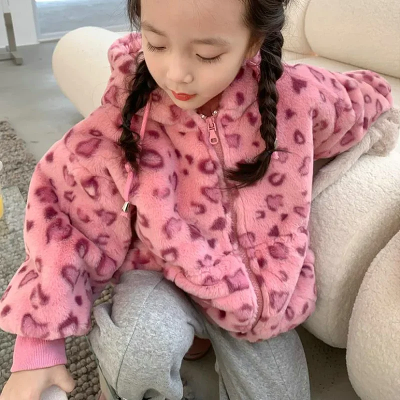 Верхняя одежда для девочек плотный топ из хлопка с капюшоном и имитацией