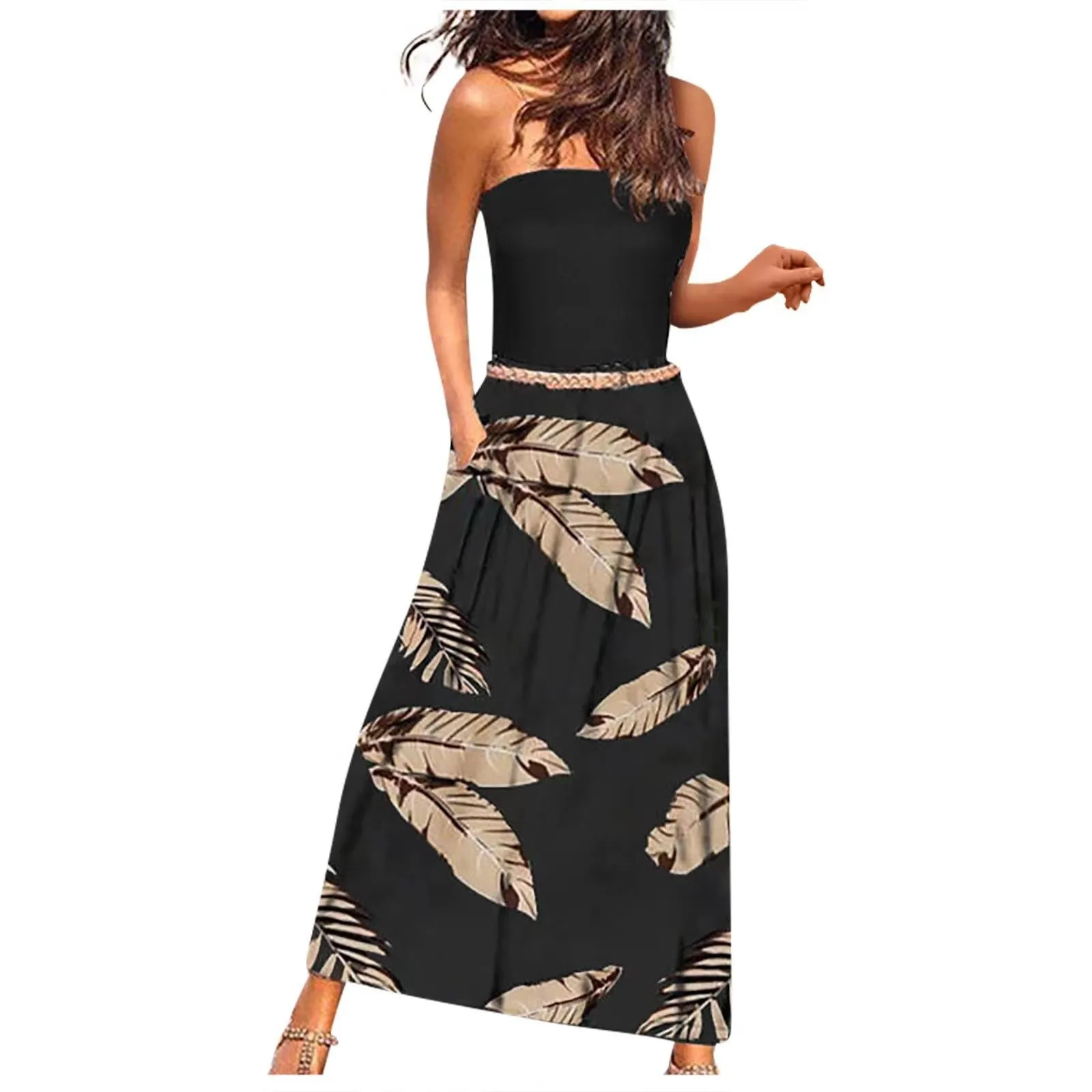 

Sexy Bandeau Women Maxi Dress Off Shoulder Boho Long Dresses Summer Holiday Ladies Sexy Vestido Robe Femme платье летнее