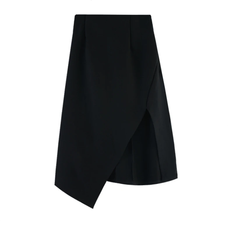 Откровенная открытая юбка новая ассиметричная черная с разрезом Женская