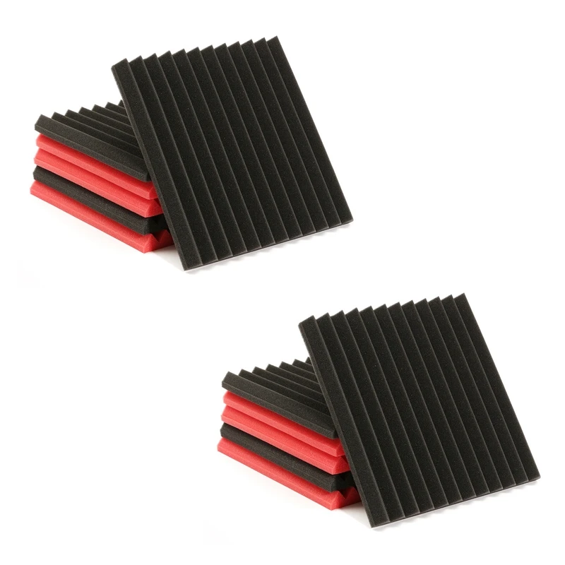 

12Pcs Soundproofing Foam Sound Absorbing Noise Sponge Foaming For KTV