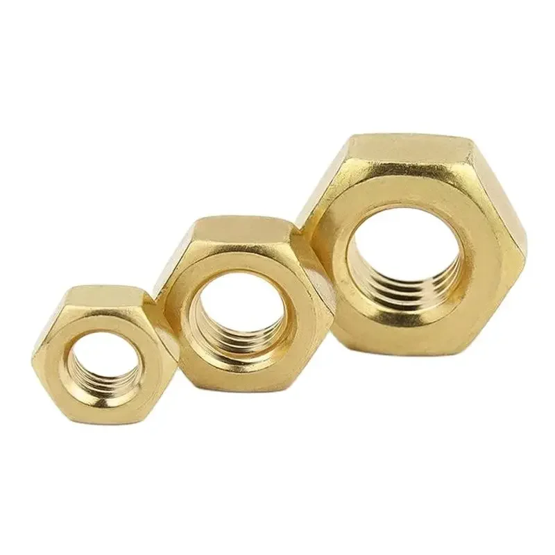 Шестигранные латунные шестигранные гайки M1 M1.4 M1.6 M2 M2.5 M3 M4 M5 M6 M8 M10 M12 M14 M16 M18 M20 M22 M24 M27