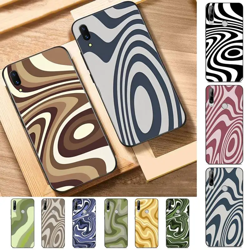 

Liquid Swirl Abstract Pattern Phone Case for Huawei Y 6 9 7 5 8s prime 2019 2018 enjoy 7 plus