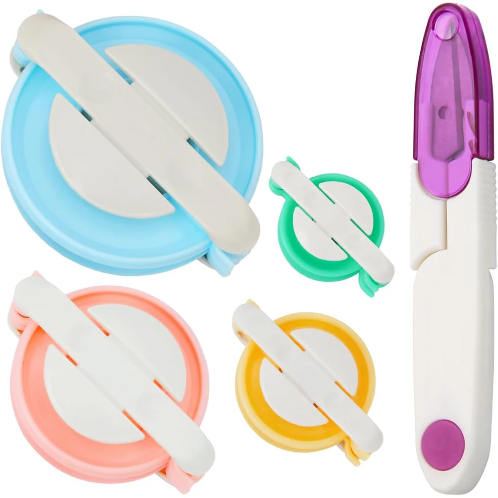 

4 Size Pompom Makers Tool Set for DIY Wool Yarn Knitting Craft Project with Cutter Scissors Fluff Ball Weaver Needle Craft
