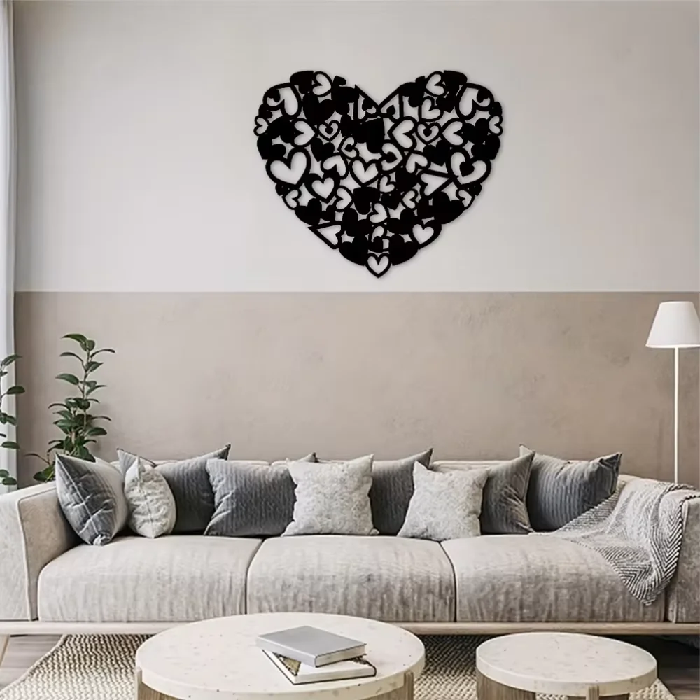 Очаровательное сердце металлического настенного искусства: прекрасный домашний