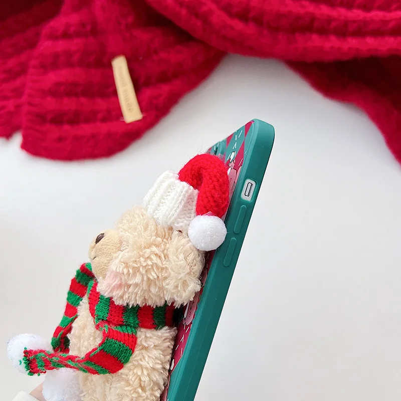 Чехол с рождественской куклой медведем для Xiaomi Redmi Note 8 9 10 11 12 13 Pro 4G Φ 10s 11s 12S 9S чехол