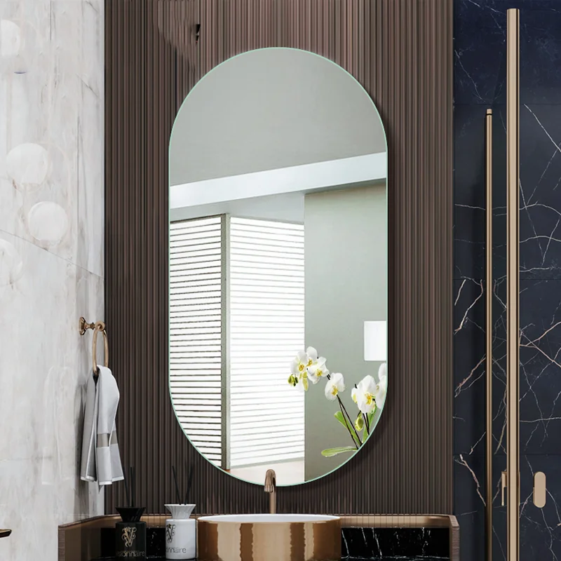 

Oval Modern Bathroom Mirror Wall Display Hotel Large Bathroom Mirror Vanity Bedroom Frameless Espelhos De Banho Decoration