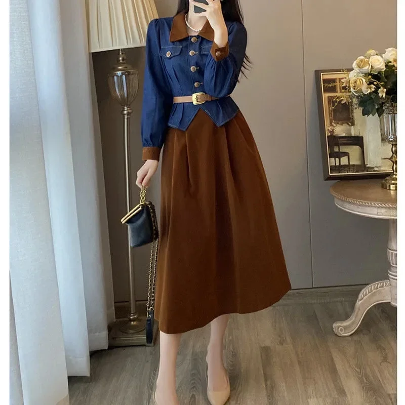 Маленькое платье в стиле ретро ароматом осень-зима 2024 высококачественная