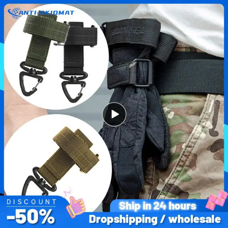 

Survival Tactical Gear Edc Molle Webbing Gloves Rope Outdoor Keychain Multi-tool Military Molle Hook Clip Keeper Pouch Belt