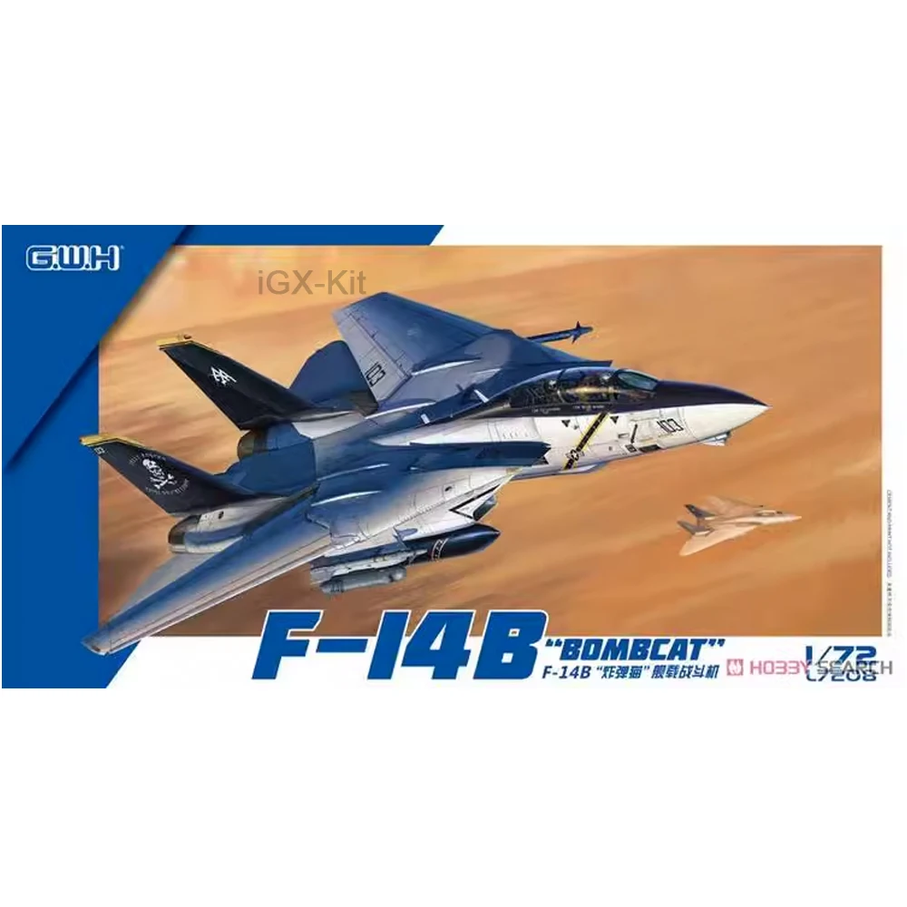 GWH L7208 масштаб 1/72 США F14 F-14B Bombcat Истребитель реактивный бомбардировщик самолет