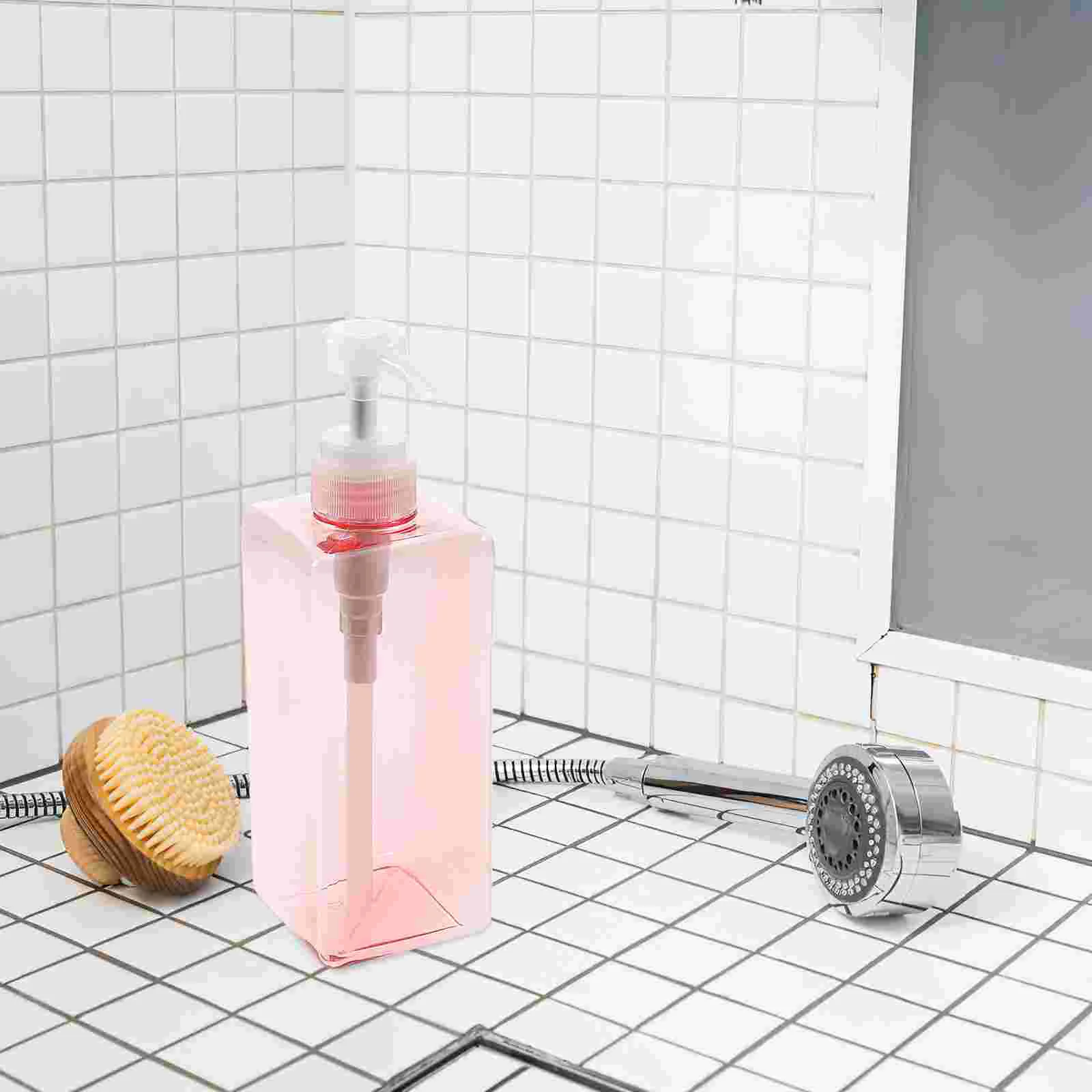 

Pump Bottle Refillable Square Pump Bottles Lotion Shampoo Dispensing Jar Shower Conditioner Container for Kitchen Bathroom Home