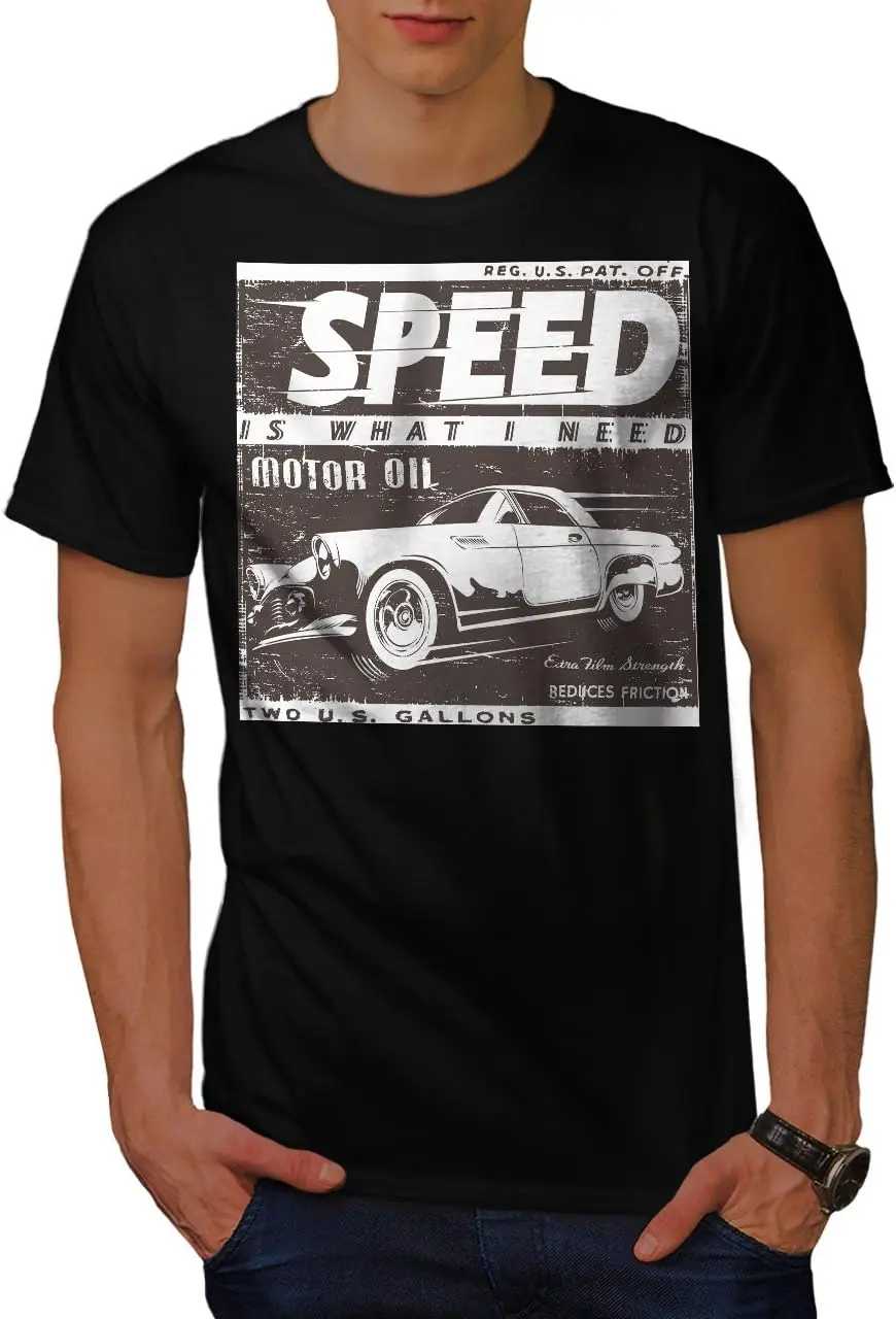 Винтажная Мужская футболка Wellcoda с гоночной машинкой графическим принтом