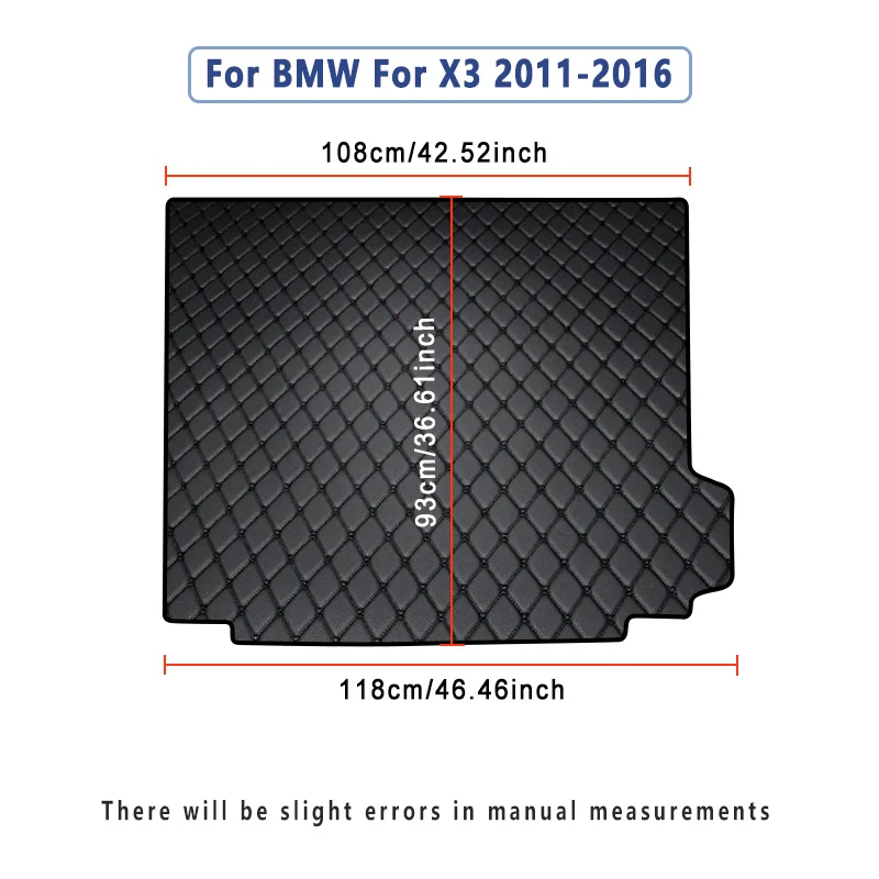 Фото Коврики в багажник автомобиля для BMW X3 2025 2024 2023 2022 2021 2020 2019 2018 2017 2016 2015 2014 2013 2012 2011 Автоаксессуары №4