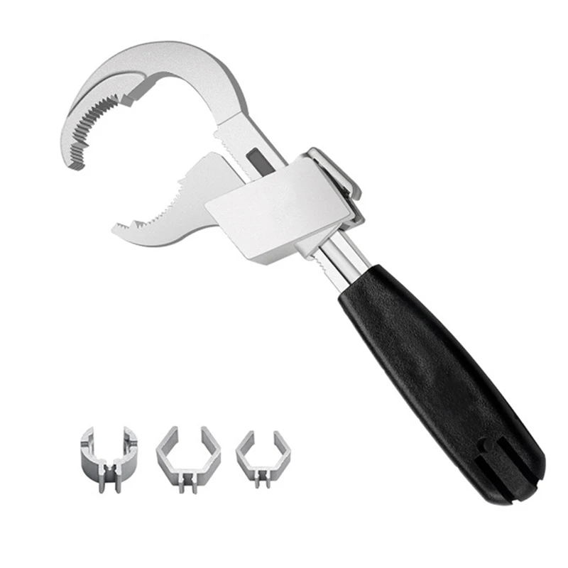 

1 Piece Multifunctional Bathroom Wrench Adjustable Opening 80Mm Spanner Sink Faucet Narrow Sewer Water Pipe Repair Tool