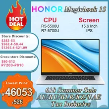 HONOR MagicBook 15 Laptop AMD Ryzen R5-5500U/R7-5700U 16GB 512GB SSD Notebook 15.6 Inch Full Screen Huawei Laptops Computer PC