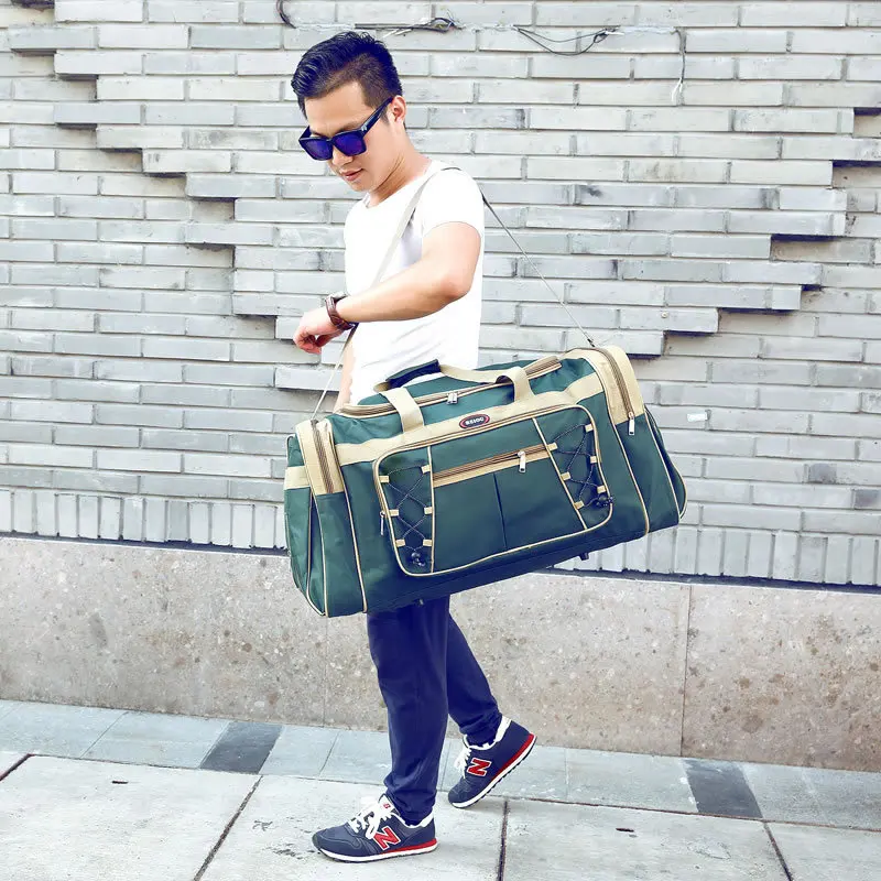 Large Capacity Oxford Cloth Handheld Waterproof Luggage Bag Oversized Checking Bag Moving Bag Folding Storage Bag Sac De Sport