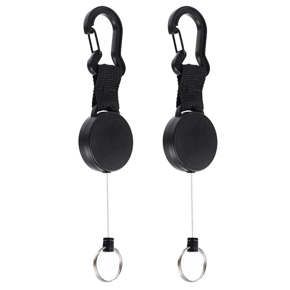 

Keychain For Keys Easy-to-pull Keychain Hanging High Elastic Climbing Buckle Stretchable Keys Holders