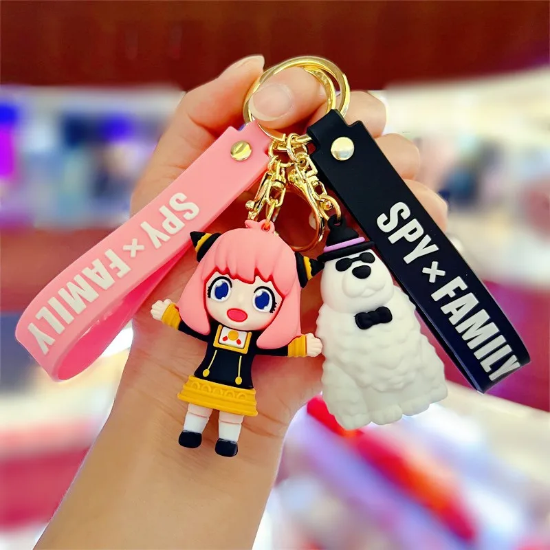

Spy X Family 3D Soft Rubber Doll Cosplay Props Keyrings Twilight Anya Yor Loid Forger Pendant Key Chain Car Bag Pendant Gifts