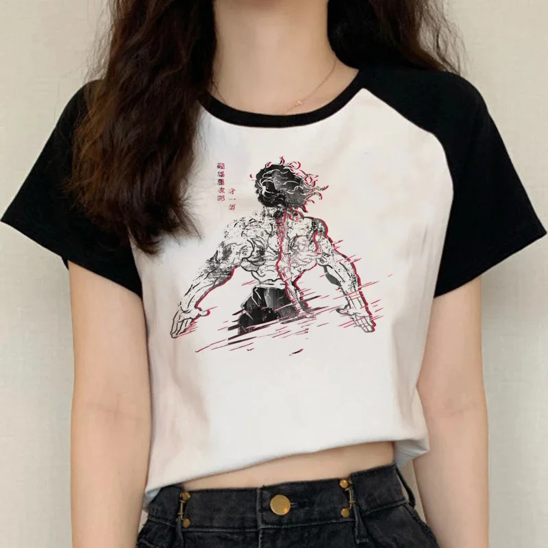 

Футболка baki мужская с принтом манги, забавный топ с графическим рисунком, Повседневная эстетичная аниме одежда, 2022