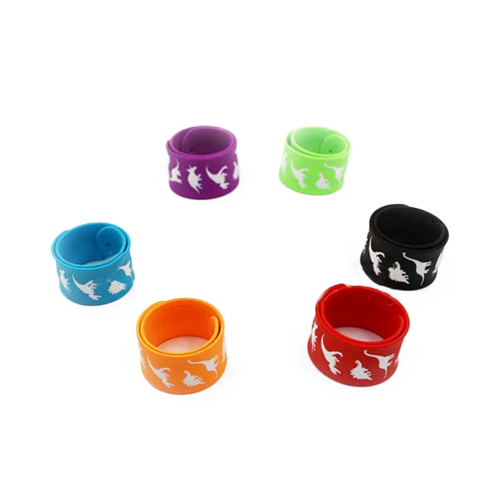 Браслет детский резиновый в виде динозавра | Украшения и аксессуары