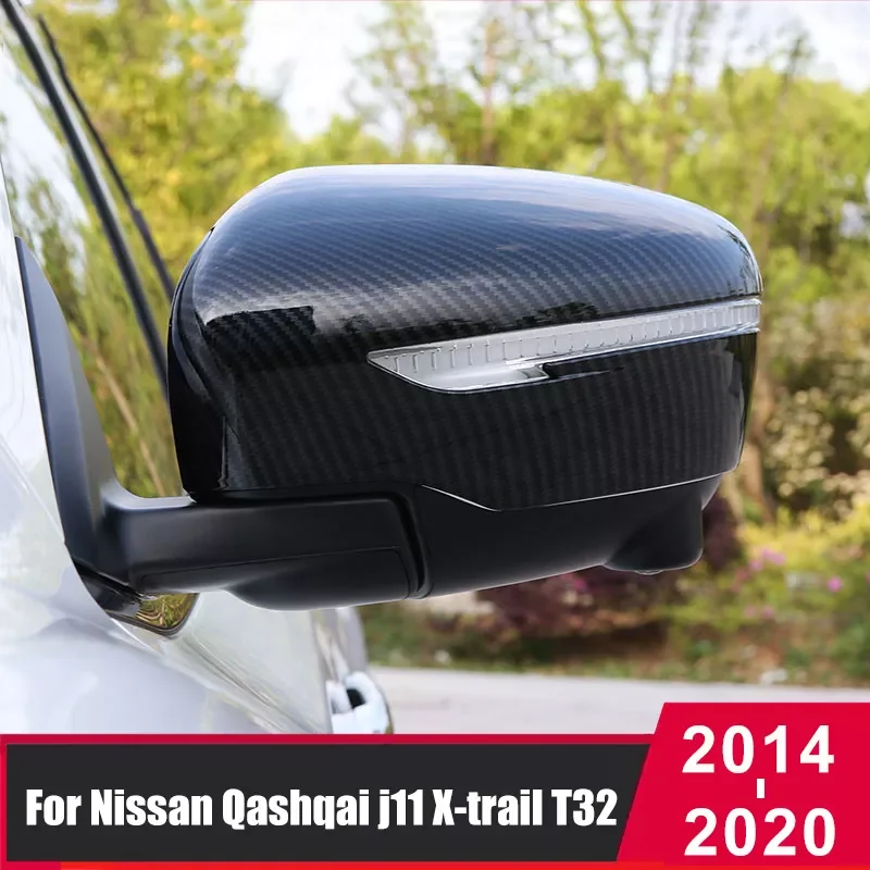 

Автомобильная крышка для бокового зеркала заднего вида из углеродного волокна, отделка для Nissan Qashqai J11 X-trail t32 2014-2020, аксессуары