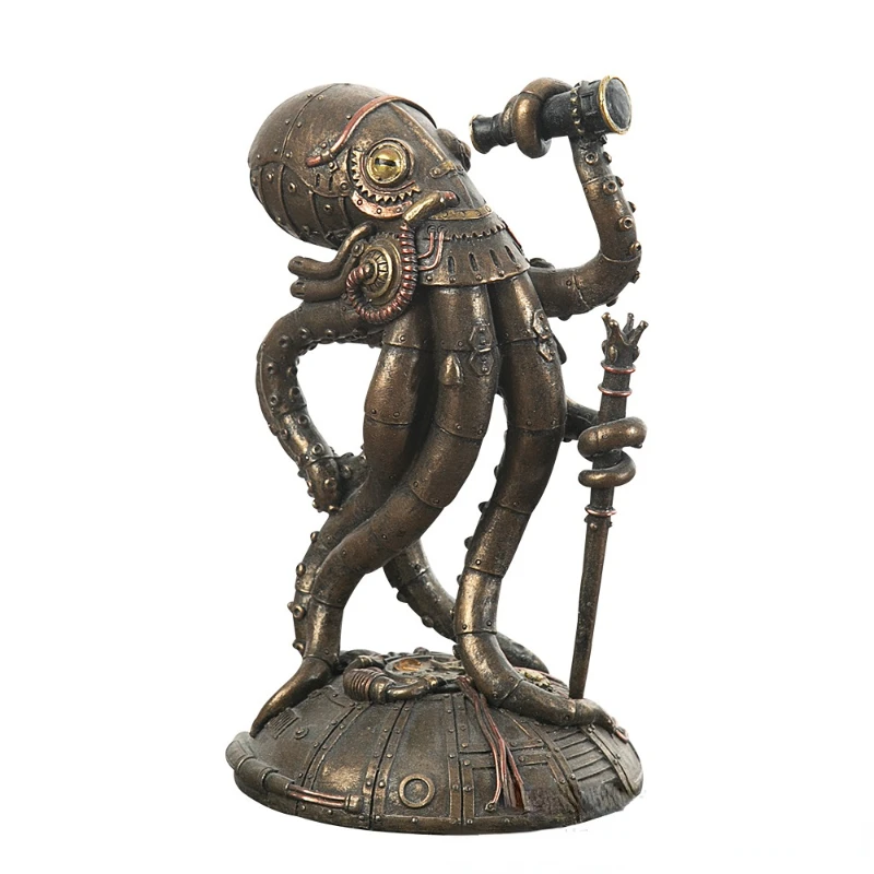 

Creative Steam Punk Mechanical Traveler Octopus Sculpture Decoration Creature Fantasy Simple Home Living Room Porch Decoration