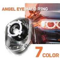 1set colorful rgb angel eyes app bluetooth double light fog lamp mobile phone app control car motorcycle headlight halo ring kit
