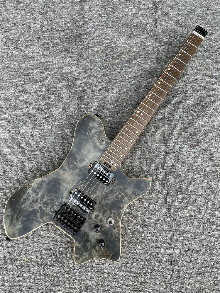 

Headless Electric Guitar 6 Strings traveler guitar or 24 fret guitar Tree tumor Veneer Roasted Maple Neck Rosewood Fingerboard