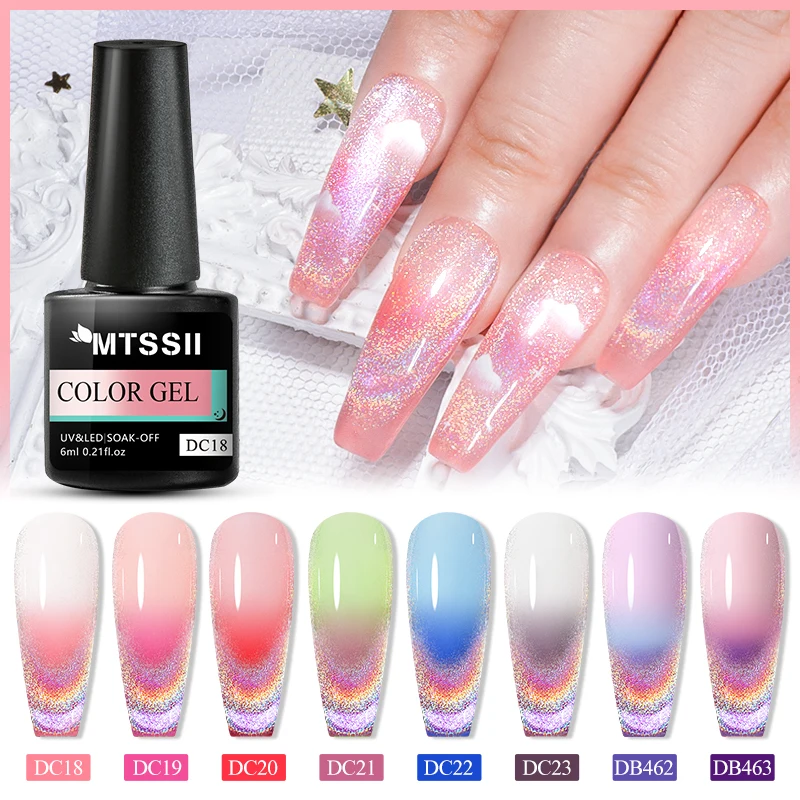 

Thermal Omnipotent Magnetic Gel Polish Temperature Color Changing Magnet Semi Permanent Holo Varnish Soak Off UV LED Gel
